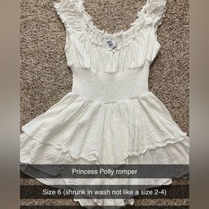 Princess Polly romper, size 6 but shrunk in the wash fits like a size 4
